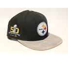 CAPPELLO NEW ERA 9FIFTY SB50 TEAM SUEDE   PITTSBURGH STEELERS