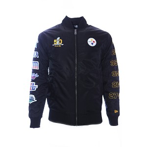 GIUBBOTTO NEW ERA SB50 BOMBER JKT  PITTSBURGH STEELERS