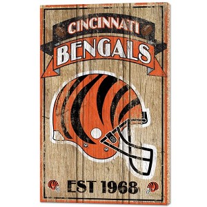 PANNELLO LEGNO WINCRAFT ESTABLISHED 38 X 61 CM CINCINNATI BENGALS