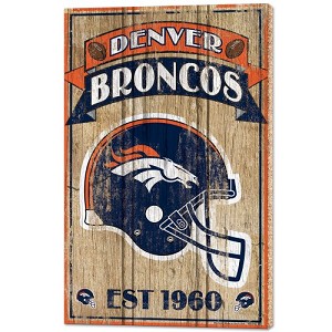 PANNELLO LEGNO WINCRAFT ESTABLISHED 38 X 61 CM DENVER BRONCOS