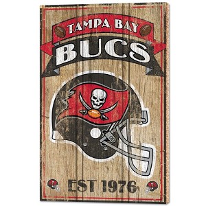 PANNELLO LEGNO WINCRAFT ESTABLISHED 38 X 61 CM TAMPA BAY BUCCANEERS