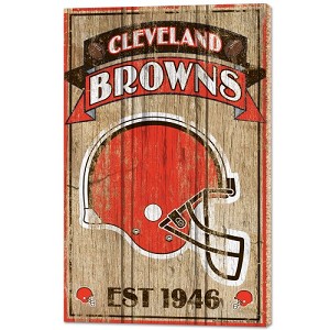 PANNELLO LEGNO WINCRAFT ESTABLISHED 38 X 61 CM CLEVELAND BROWNS