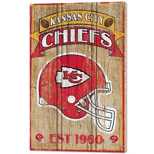 PANNELLO LEGNO WINCRAFT ESTABLISHED 38 X 61 CM KANSAS CITY CHIEFS