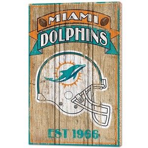 PANNELLO LEGNO WINCRAFT ESTABLISHED 38 X 61 CM MIAMI DOLPHINS