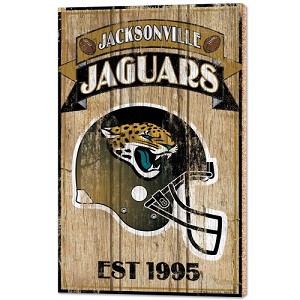 PANNELLO LEGNO WINCRAFT ESTABLISHED 38 X 61 CM JACKSONVILLE JAGUARS