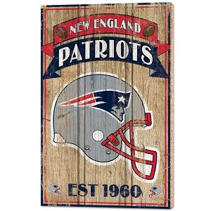 PANNELLO LEGNO WINCRAFT ESTABLISHED 38 X 61 CM NEW ENGLAND PATRIOTS