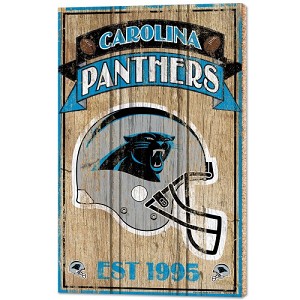 PANNELLO LEGNO WINCRAFT ESTABLISHED 38 X 61 CM CAROLINA PANTHERS