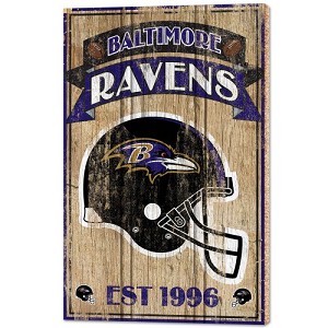 PANNELLO LEGNO WINCRAFT ESTABLISHED 38 X 61 CM BALTIMORE RAVENS