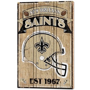 PANNELLO LEGNO WINCRAFT ESTABLISHED 38 X 61 CM NEW ORLEANS SAINTS