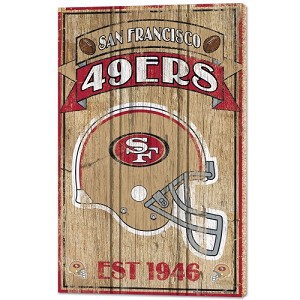 PANNELLO LEGNO WINCRAFT ESTABLISHED 38 X 61 CM SAN FRANCISCO 49ERS