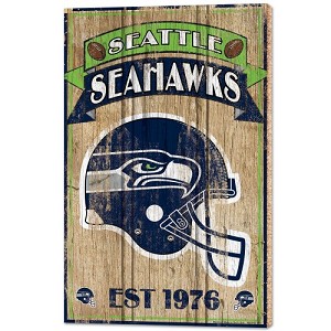 PANNELLO LEGNO WINCRAFT ESTABLISHED 38 X 61 CM SEATTLE SEAHAWKS