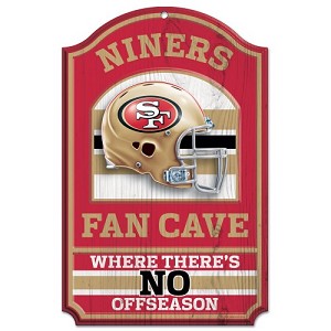 PANNELLO LEGNO WINCRAFT FAN CAVE 28 X 43 CM  SAN FRANCISCO 49ERS