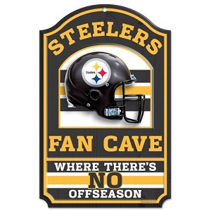 PANNELLO LEGNO WINCRAFT FAN CAVE 28 X 43 CM  PITTSBURGH STEELERS