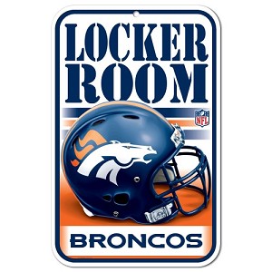 PANNELLO PLASTICA WINCRAFT LOCKER ROOM 27 X 42 CM  DENVER BRONCOS