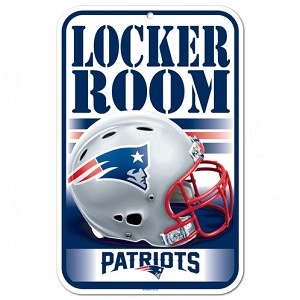 PANNELLO PLASTICA WINCRAFT LOCKER ROOM 27 X 42 CM  NEW ENGLAND PATRIOTS