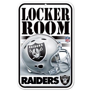 PANNELLO PLASTICA WINCRAFT LOCKER ROOM 27 X 42 CM  OAKLAND RAIDERS