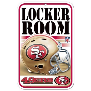 PANNELLO PLASTICA WINCRAFT LOCKER ROOM 27 X 42 CM  SAN FRANCISCO 49ERS