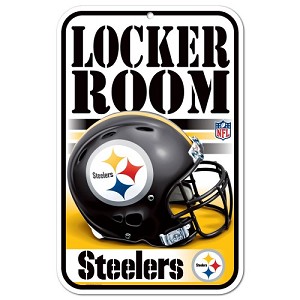 PANNELLO PLASTICA WINCRAFT LOCKER ROOM 27 X 42 CM  PITTSBURGH STEELERS