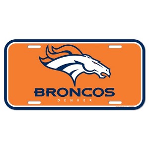 PANNELLO PLASTICA WINCRAFT LICENSE PLATE 15 X 30 CM  DENVER BRONCOS