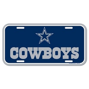 PANNELLO PLASTICA WINCRAFT LICENSE PLATE 15 X 30 CM  DALLAS COWBOYS