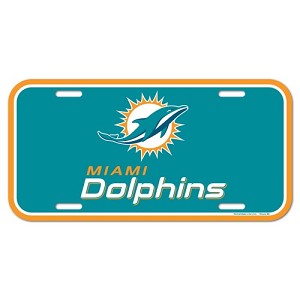 PANNELLO PLASTICA WINCRAFT LICENSE PLATE 15 X 30 CM  MIAMI DOLPHINS