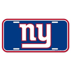 PANNELLO PLASTICA WINCRAFT LICENSE PLATE 15 X 30 CM  NEW YORK GIANTS