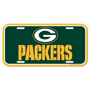 PANNELLO PLASTICA WINCRAFT LICENSE PLATE 15 X 30 CM  GREEN BAY PACKERS