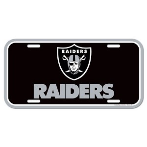 PANNELLO PLASTICA WINCRAFT LICENSE PLATE 15 X 30 CM  OAKLAND RAIDERS