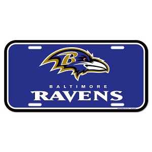 PANNELLO PLASTICA WINCRAFT LICENSE PLATE 15 X 30 CM  BALTIMORE RAVENS