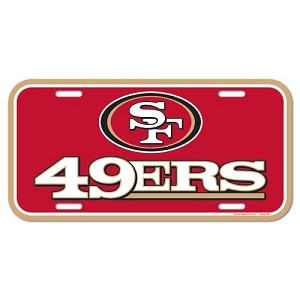 PANNELLO PLASTICA WINCRAFT LICENSE PLATE 15 X 30 CM  SAN FRANCISCO 49ERS