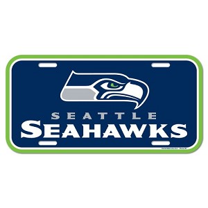 PANNELLO PLASTICA WINCRAFT LICENSE PLATE 15 X 30 CM  SEATTLE SEAHAWKS