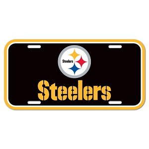 PANNELLO PLASTICA WINCRAFT LICENSE PLATE 15 X 30 CM  PITTSBURGH STEELERS