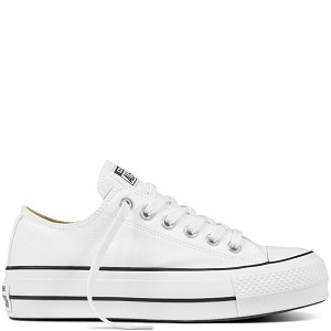 SCARPA CONVERSE ALL STAR CHUCK TAYLOR OX LIFT W  BIANCO