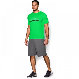 MAGLIA UNDER ARMOUR TRAINING WORDLOGO  VERDE FLUO