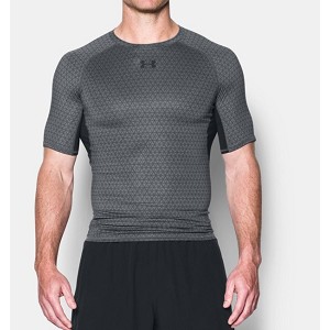 MAGLIA UNDER ARMOUR HG PRINTED COMPRESSION SS 1257477  GRIGIO 0043