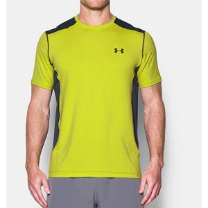 MAGLIA UNDER ARMOUR 1257466 RAID SS FITTED  GIALLO 0772