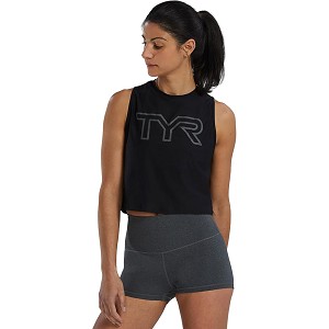 MAGLIA TYR AIRTEC W CROPPED TANK T39000  NERO