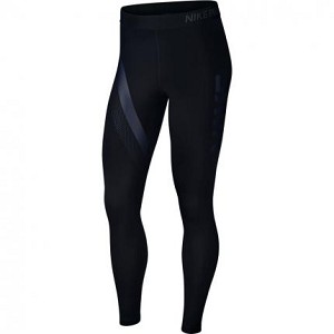 PANTALONE NIKE 932420 W LEGGINGS STRIPE  NERO