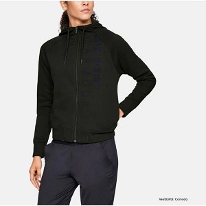 FELPA UNDER ARMOUR 1321186 W RIVAL FULLZIP  VERDE SCURO