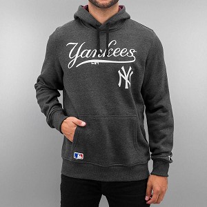 FELPA NEW ERA MLB HOODY NEW YORK YANKEES  GRIGIO