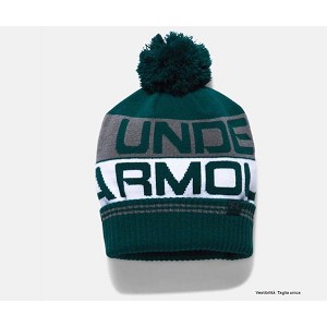 CAPPELLO UNDER ARMOUR 1300078 KNIT RETRO POM  VERDE