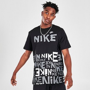 TSHIRT NIKE NSW PRINTED AOP HBR DA0218 010  NERO