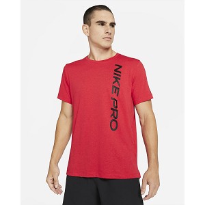 TSHIRT NIKE PRO BURNOUT MAN CU4975 657  ROSSO