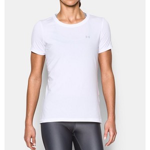 TSHIRT UNDER ARMOUR 1285637 HG ARMOUR SHORT  BIANCO