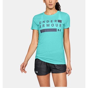 TSHIRT UNDER ARMOUR 1309894 W THREADBORNE  AZZURRO