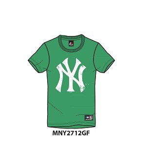 TSHIRT MAJESTIC MNY2712 LOGO CARRIER  VERDE