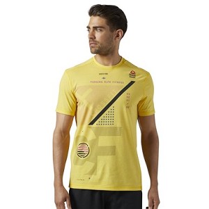 TSHIRT REEBOK CROSSFIT BR4692 RC BURNOUT  GIALLO