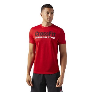 TSHIRT REEBOK CROSSFIT CF4549 SPEEDWICK F.E.F. GRAPHIC  ROSSO