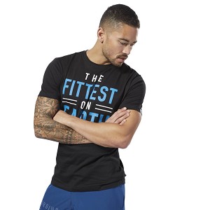 TSHIRT REEBOK CROSSFIT DN2392 FITTEST ON EARTH  NERO