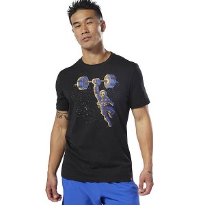 TSHIRT REEBOK CROSSFIT DU4685 GRAVITY SUCKS  NERO